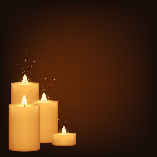 Vector cuadro de velas