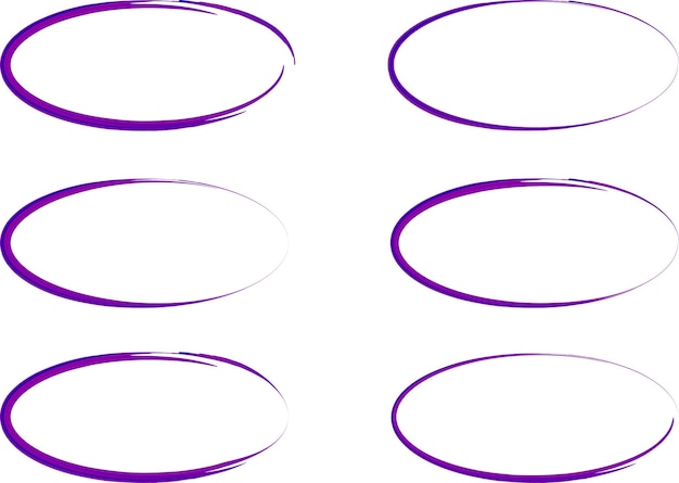cuadros abstractos de colores púrpuras elipses conjunto vector