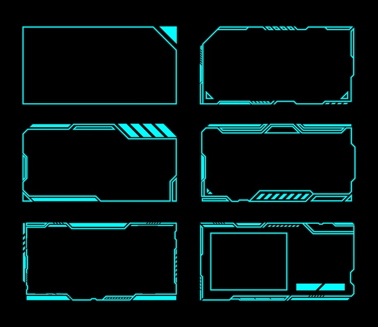 Vector cuadros futuristas abstractos