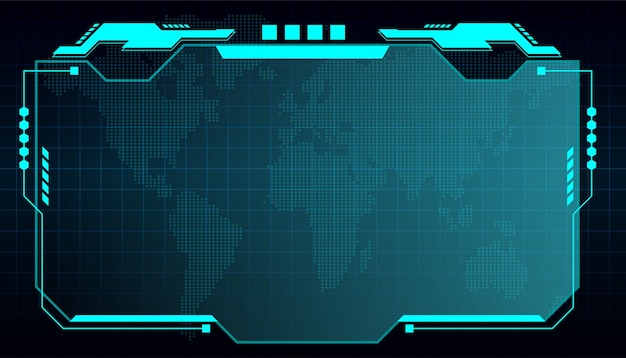 Cuadros de llamada de hud diseño de información de visualización de espacio futurista elemento de marco de información digital para texto