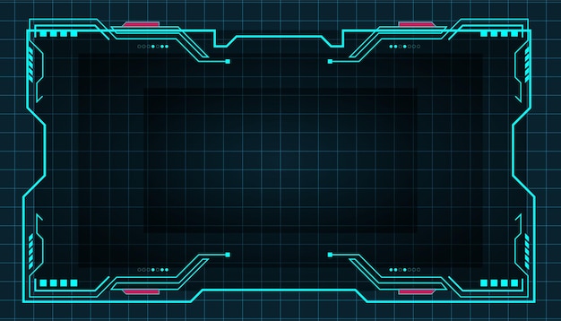 Cuadros de llamada de Hud Diseño de información de visualización de espacio futurista elemento de marco de información digital para texto