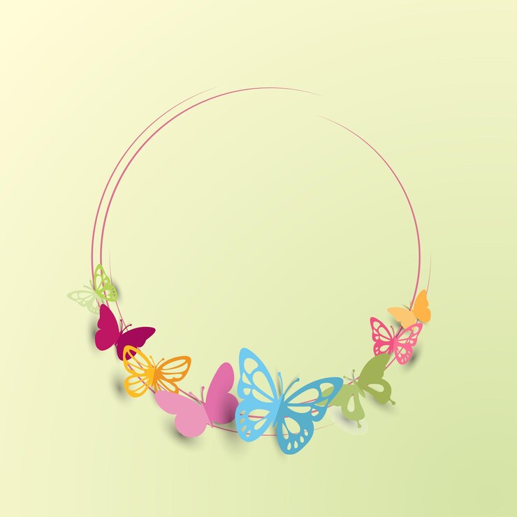 cuadros de mariposas de papel coloridos concepto de resorte ilustración vectorial