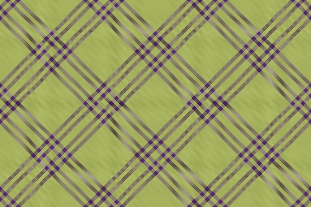 Cuadros de textura vectorial Comprobación de fondo textil Patrón de tartán sin costuras de tela