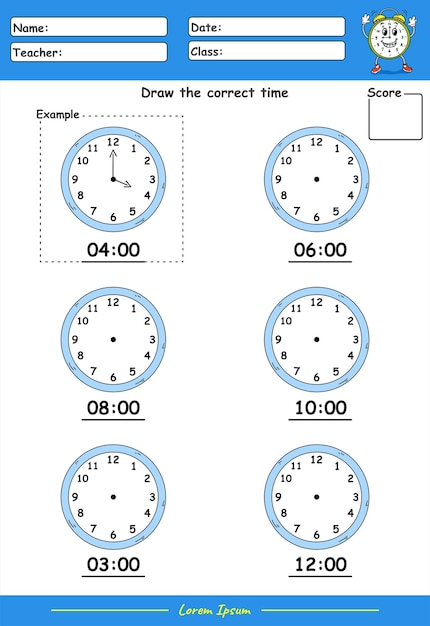 ¿Cuál es la hora hoja de trabajo parte dos