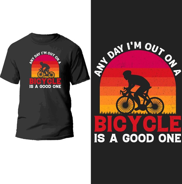 Cualquier día que salga en bicicleta es un buen diseño de camiseta.