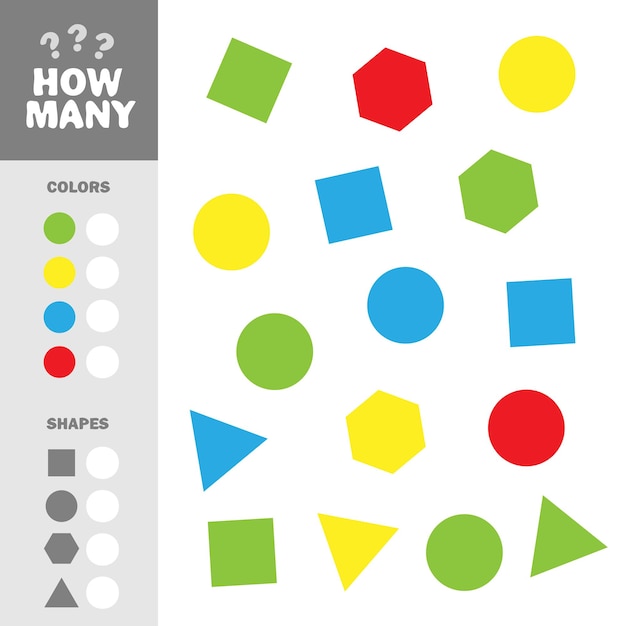 ¿cuántos juegos de contar con formas geométricas simples para niños?