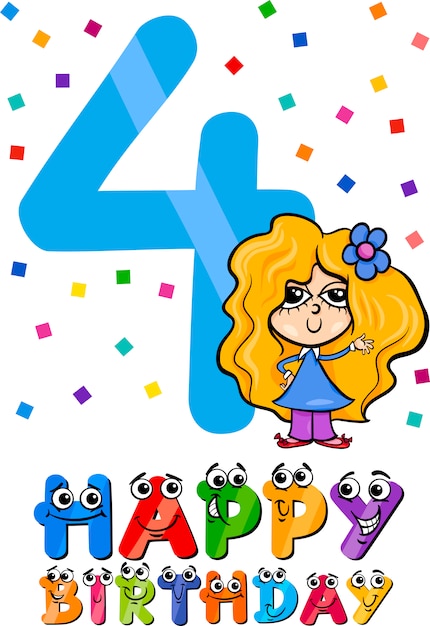 cuarta caricatura de cumpleaños