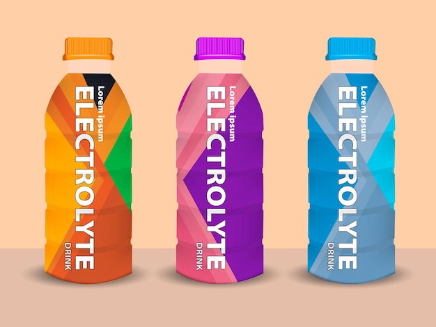 cuatro botellas de diferentes colores de bebida energética con una que dice poder