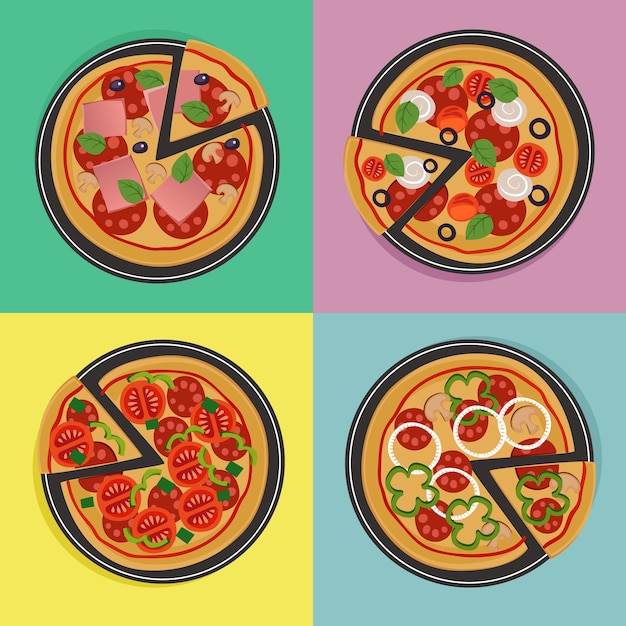 cuatro colección de pizza