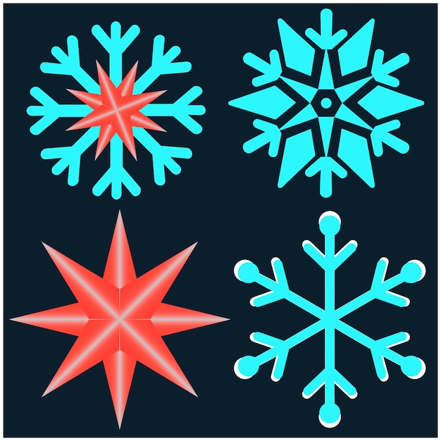 cuatro copos de nieve gratis descargar de este conjunto