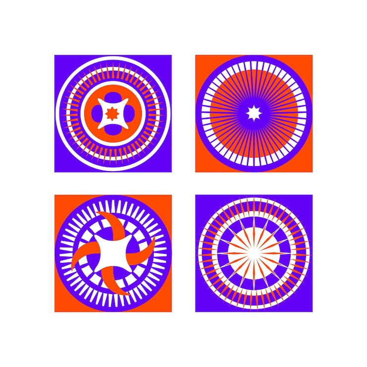 Vector cuatro elementos para el patrón conjunto de elementos para el fondo.