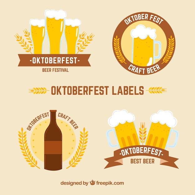 Cuatro insignias para oktoberfest