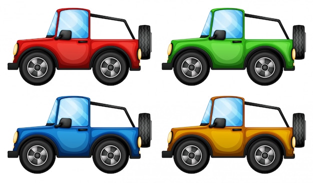 Cuatro jeepneys de colores