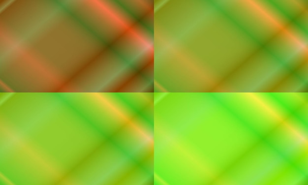 Cuatro juegos de fondo abstracto con neón brillante. naranja, amarillo y verde. sencillo, mínimo