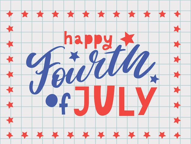 Cuatro de julio día de la independencia americana ilustración vectorial th de julio diseño tipográfico usa