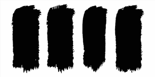 cuatro líneas de negro y blanco están dibujadas con tinta negra