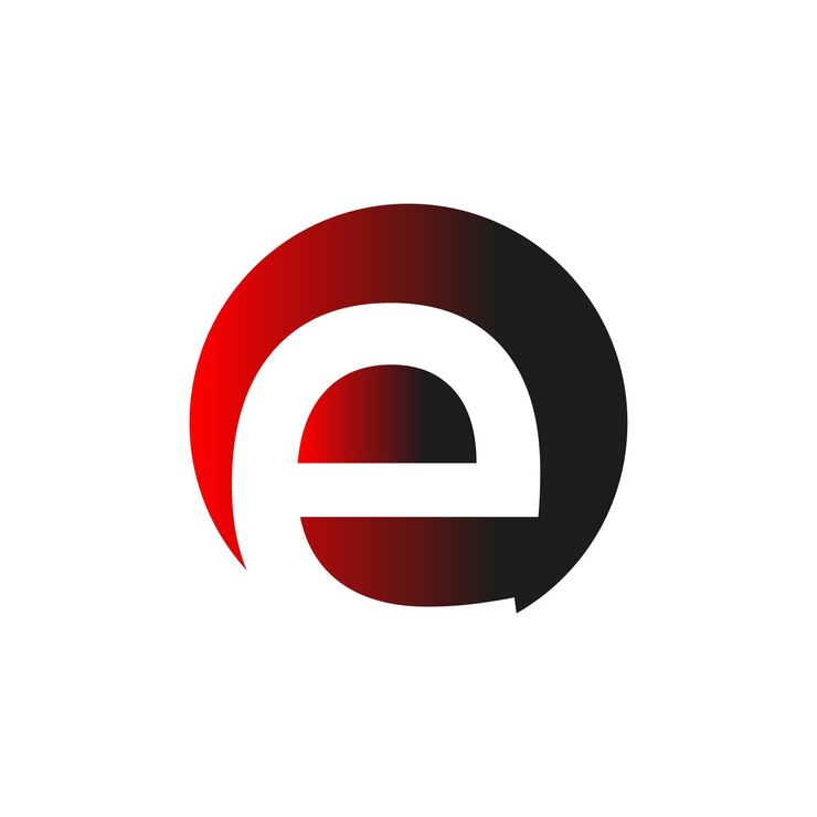 Vector cuatro logotipos de e coloridos para diferentes compañías