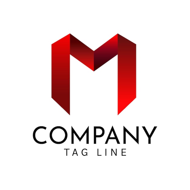 Cuatro logotipos M variados para una empresa, cada uno distinto en color y estilo