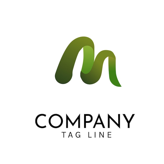 Cuatro logotipos M variados para una empresa, cada uno distinto en color y estilo