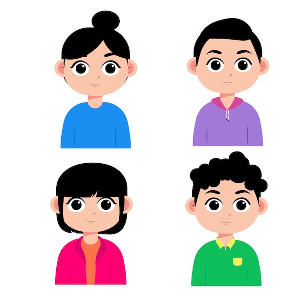 cuatro personajes humanos de cerca
