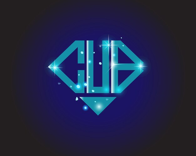CUB plantilla de icono de vector de diseño de logotipo moderno inicial