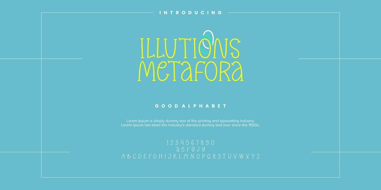 Vector una cubierta azul para el libro ilusiones metalfora alfabeto fuentes ilustraciones vectoriales