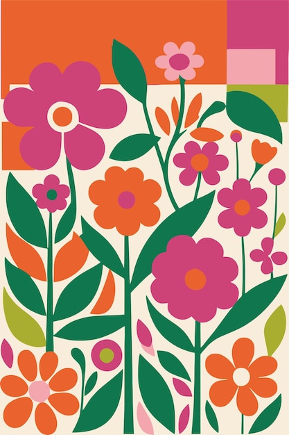 una cubierta colorida con flores y hojas en ella