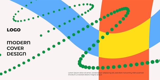 Cubierta creativa o póster horizontal de estilo moderno
