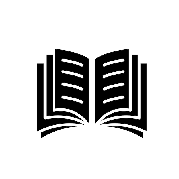 Cubierta a ícono Transformando libros en íconos plantilla vectorial de logotipo diseño plano de moda