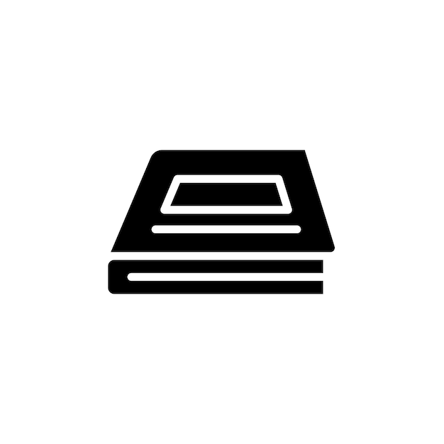 Cubierta a ícono Transformando libros en íconos plantilla vectorial de logotipo diseño plano de moda