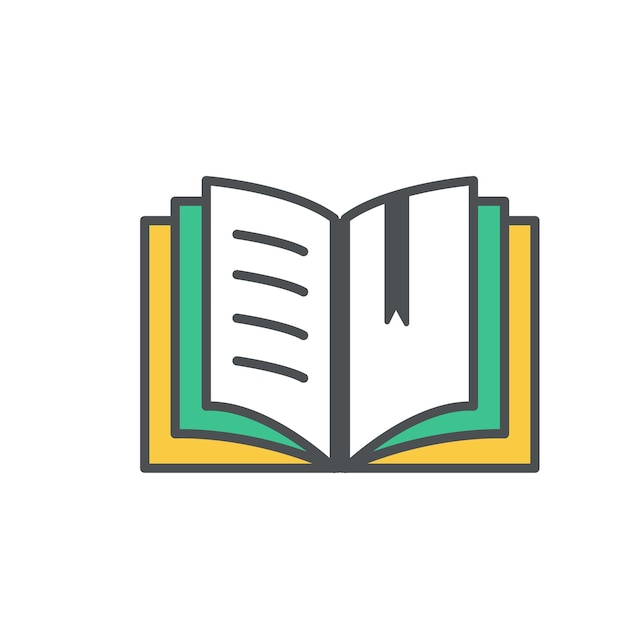 Cubierta a ícono Transformando libros en íconos plantilla vectorial de logotipo diseño plano de moda