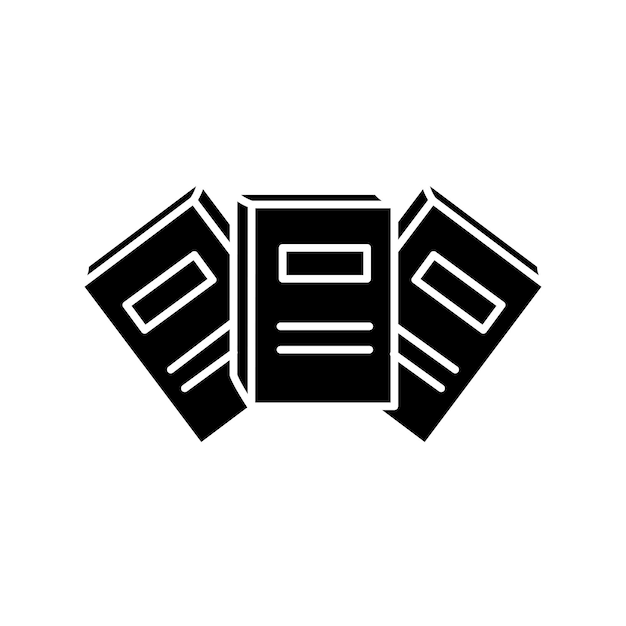 Cubierta a ícono Transformando libros en íconos plantilla vectorial de logotipo diseño plano de moda