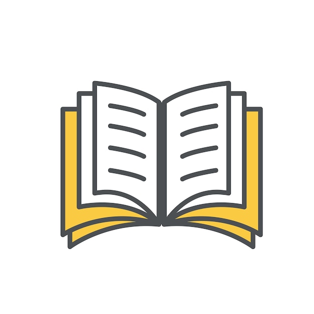 Cubierta a ícono Transformando libros en íconos plantilla vectorial de logotipo diseño plano de moda