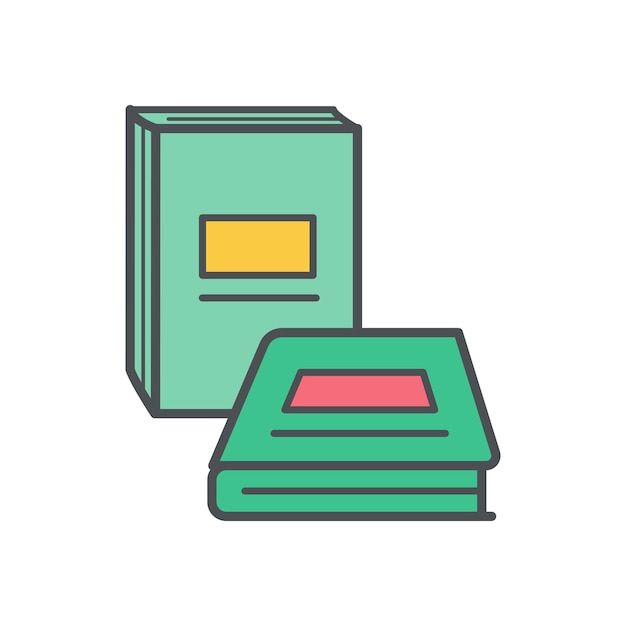 Cubierta a ícono Transformando libros en íconos plantilla vectorial de logotipo diseño plano de moda