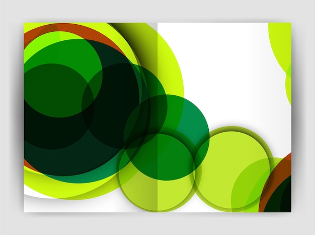 Cubierta de informe anual de círculos abstractos Plantilla de folleto de negocios moderno Fondo abstracto de folleto de negocios