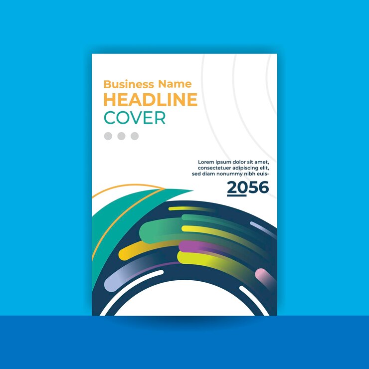Vector cubierta del libro de informes comerciales cubierta del informe anual cubierta del diseño del diseño del volante cubierta del negocio a4
