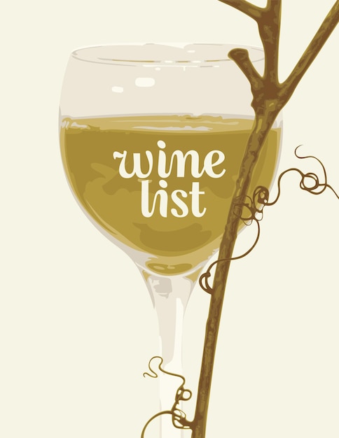 cubierta para el menú de la carta de vinos