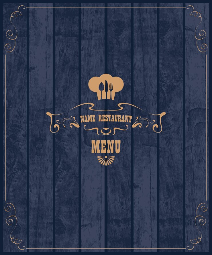 Vector cubierta para el menú del restaurante