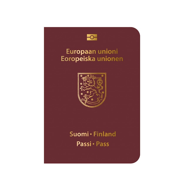 Cubierta del pasaporte de Finlandia