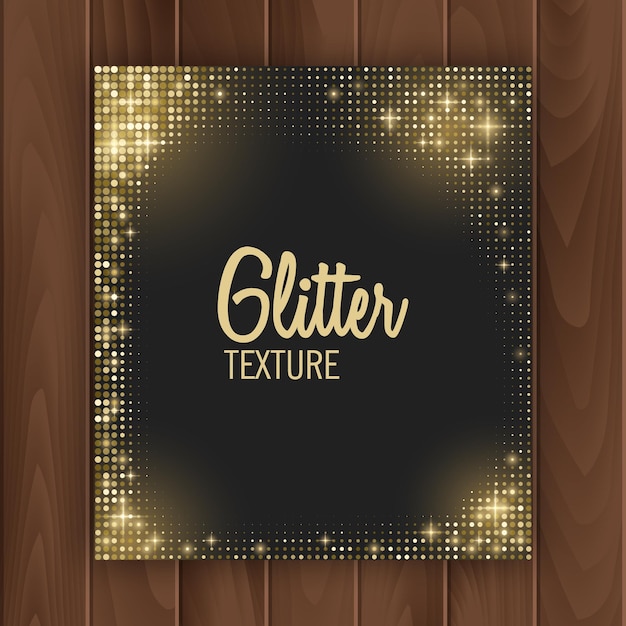 Vector cubierta de la tarjeta de felicitación con textura dorada brillante tarjeta de felicitación con lugar para el texto postal