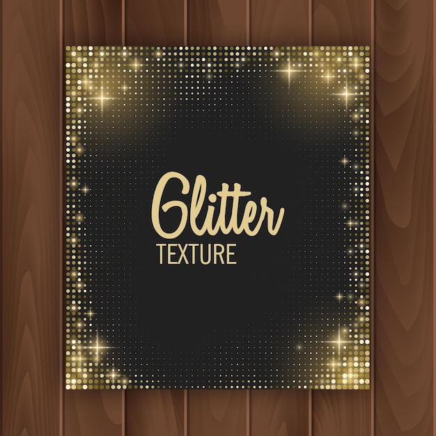 Cubierta de la tarjeta de felicitación con textura dorada brillante Tarjeta de felicitación con lugar para el texto Postal