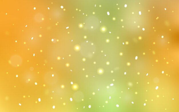 Cubierta de vector amarillo con hermosos copos de nieve