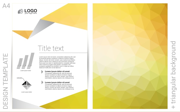 Cubierta de vector amarillo para sobres