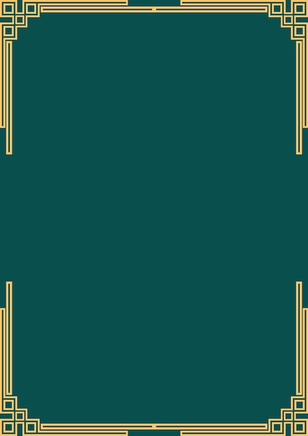 una cubierta verde con adornos dorados sobre un fondo verde
