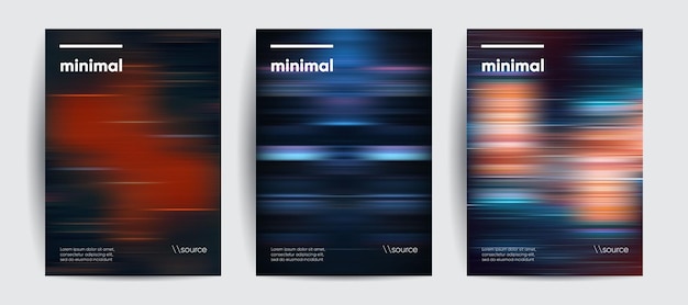 Cubiertas abstractas con degradado de movimiento Colores borrosos