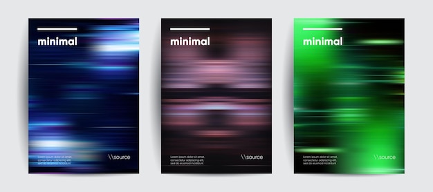 Cubiertas abstractas con degradado de movimiento Colores borrosos