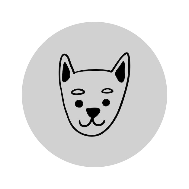 Cubiertas destacadas Colección de perros Iconos redondos para historias de redes sociales Conjunto vectorial