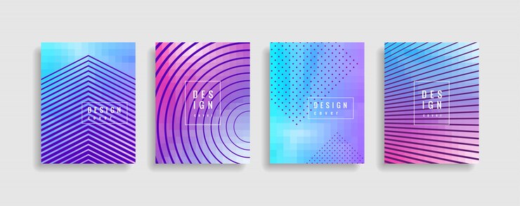 Vector cubiertas mínimas de diseño.
