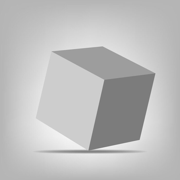 Vector cubo blanco vectorial aislado sobre fondo blanco. cubo simple - ilustración vectorial.