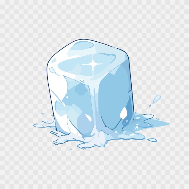 Vector cubo de hielo o pedazo roto de hielo aislado sobre un fondo transparente bloque congelado frío ártico nevado ob